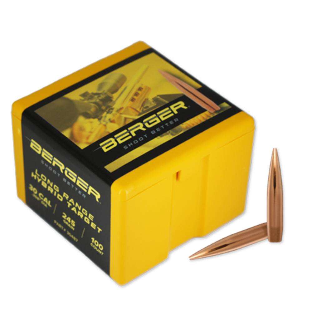 Ammunition Berger Bullets Ready Series Berger 30 cal 245 gr LR Hybrid Target 100rd